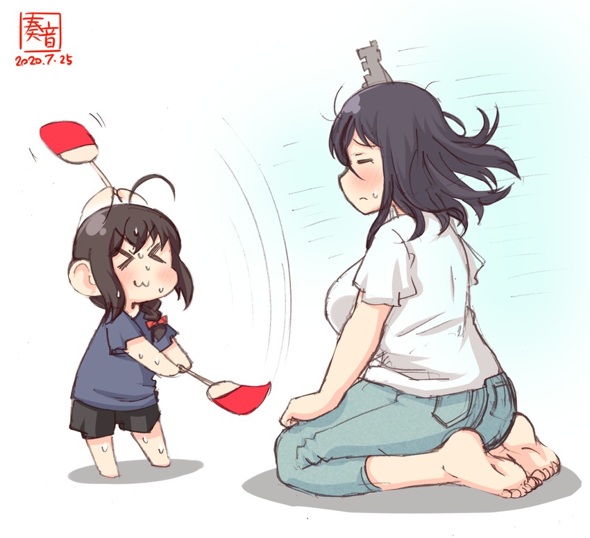 shigure and yamashiro (kantai collection) drawn by kanon_(kurogane_knights)