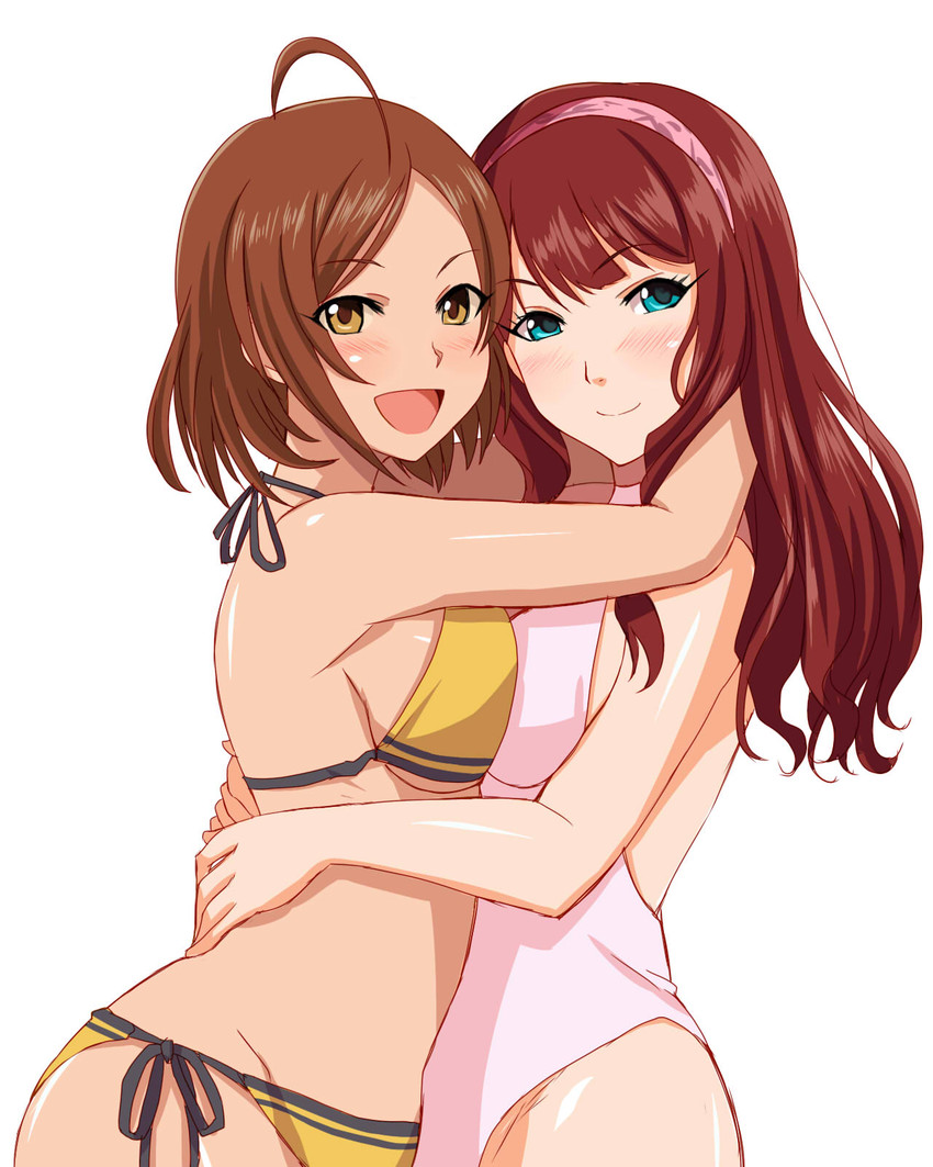 im yujin and ryoo haena (idolmaster and 1 more) drawn by ichimedoo