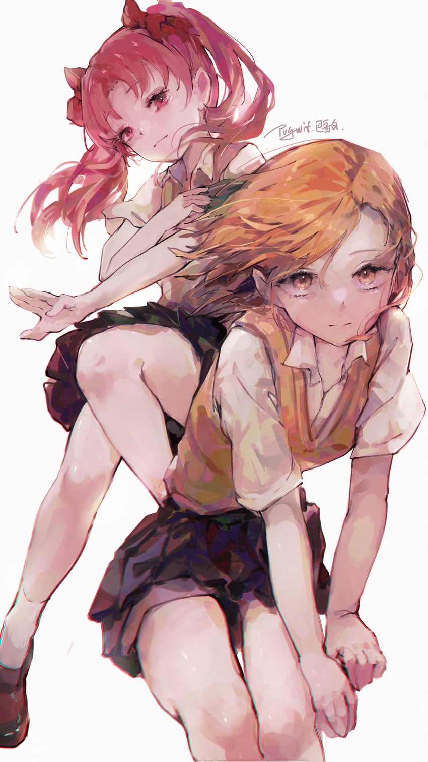 misaka mikoto and shirai kuroko (toaru majutsu no index and 1 more) drawn by pugwit