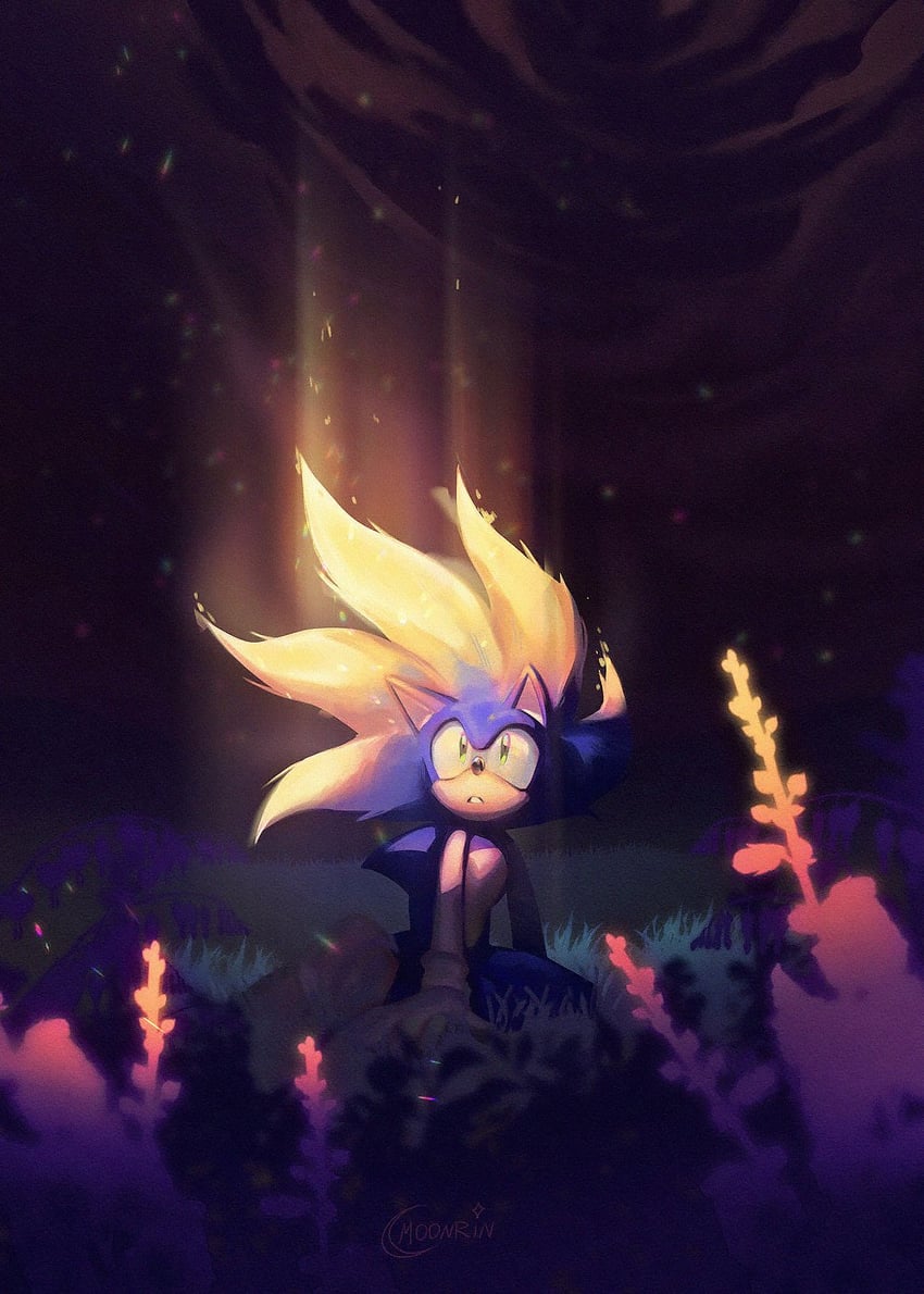 sonic the hedgehog and super sonic (sonic) drawn by hauringu