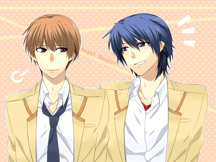 hinata hideki and otonashi yuzuru (angel beats!) drawn by nanase_choi