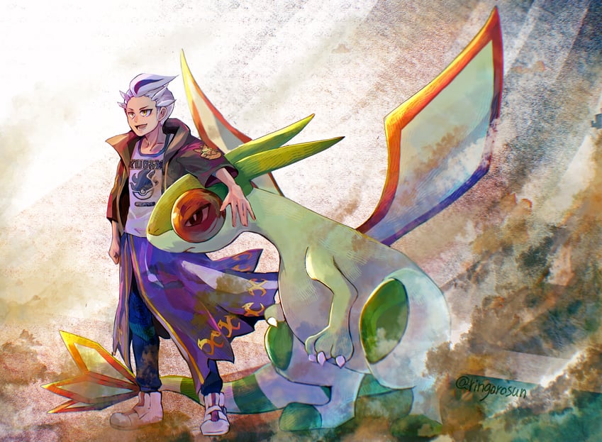 flygon and drayton (pokemon and 1 more) drawn by ringorowasabi