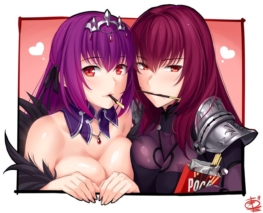 scathach and scathach skadi (fate and 1 more) drawn by okitakung