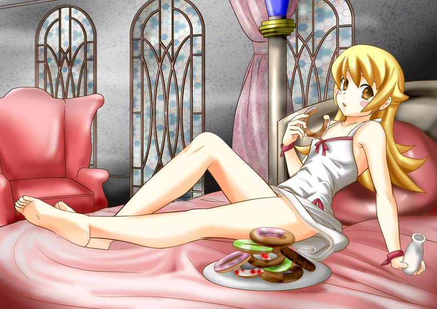 oshino shinobu (monogatari and 1 more) drawn by minamo