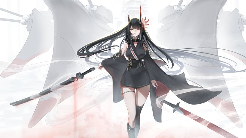 hiei (azur lane) drawn by satsukitou