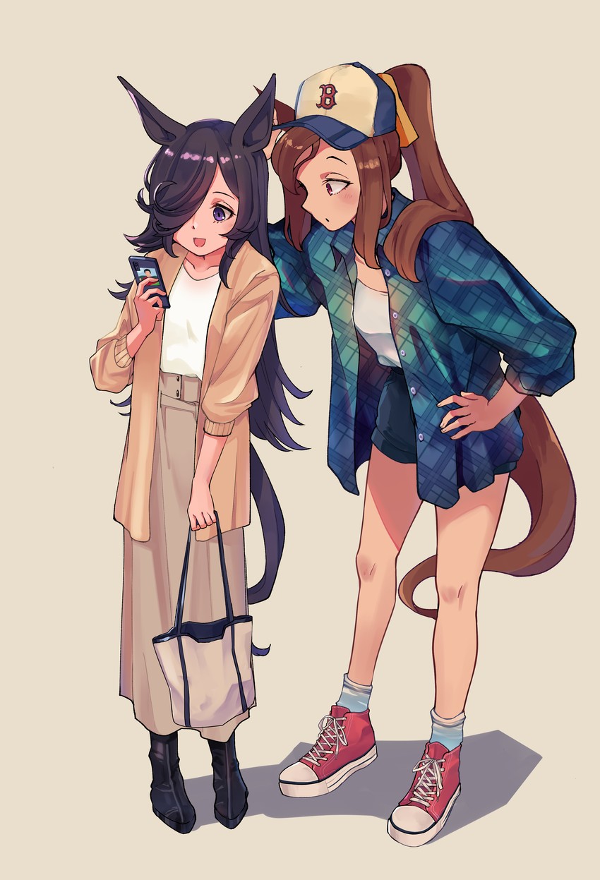 rice shower and sakura bakushin o (umamusume and 1 more) drawn by fuyukayui