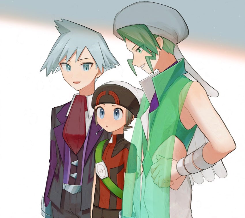 brendan, steven stone, and wallace (pokemon and 1 more) drawn by mio14s