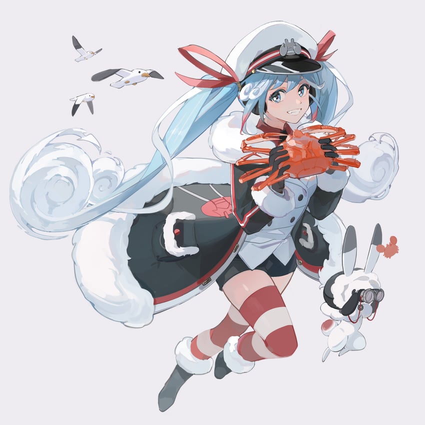 hatsune miku, yuki miku, and rabbit yukine (vocaloid) drawn by its8b
