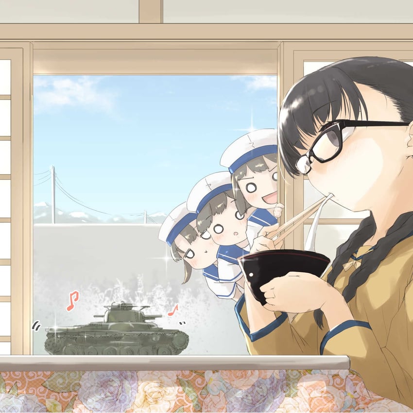 hiburi, daitou, shounan, and landing ship no. 101 (kantai collection) drawn by fyuo