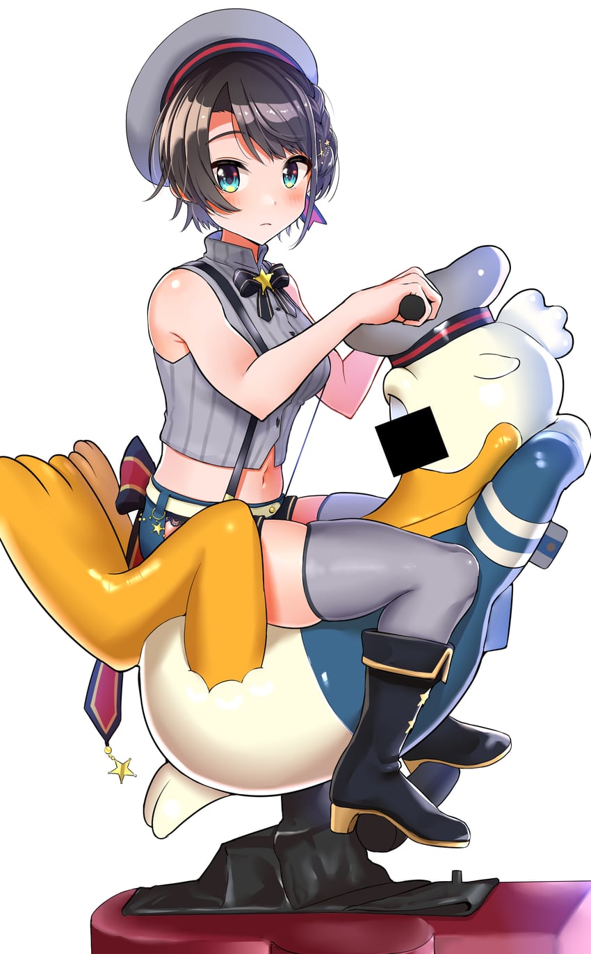 oozora subaru and donald duck (hololive and 1 more) drawn by kilesha