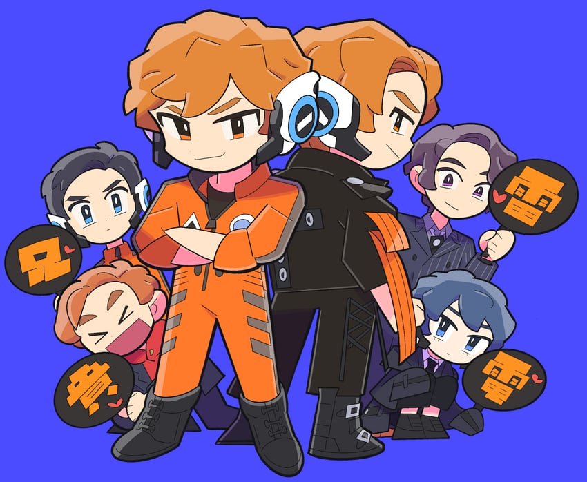 hiden aruto, jin, naki, ikazuchi, and uchuyaro subaru (kamen rider and 1 more) drawn by bitz777