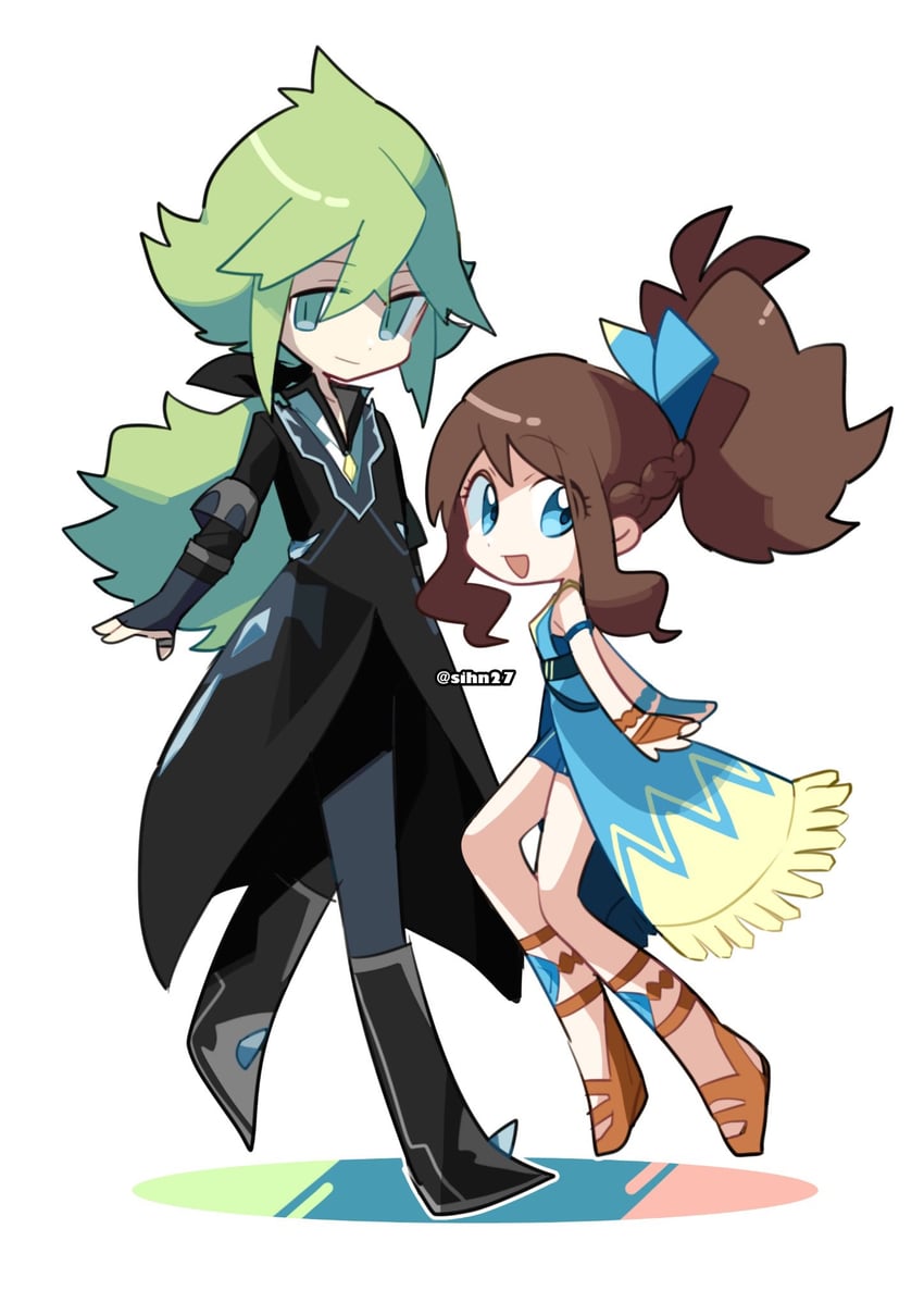 hilda and n (pokemon and 1 more) drawn by clear_2758