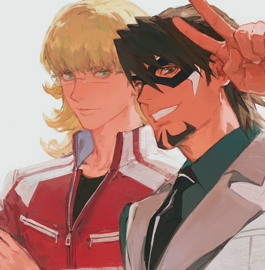 barnaby brooks jr. and kaburagi t. kotetsu (tiger & bunny) drawn by creamyghost