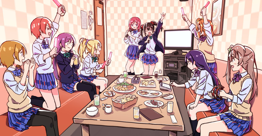 nishikino maki, tojo nozomi, sonoda umi, yazawa nico, ayase eli, and 4 more (love live! and 1 more) drawn by oda_keito