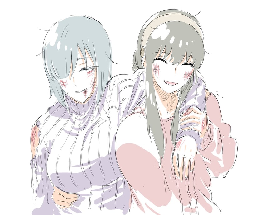 yor briar and fiona frost (spy x family) drawn by mitsugu