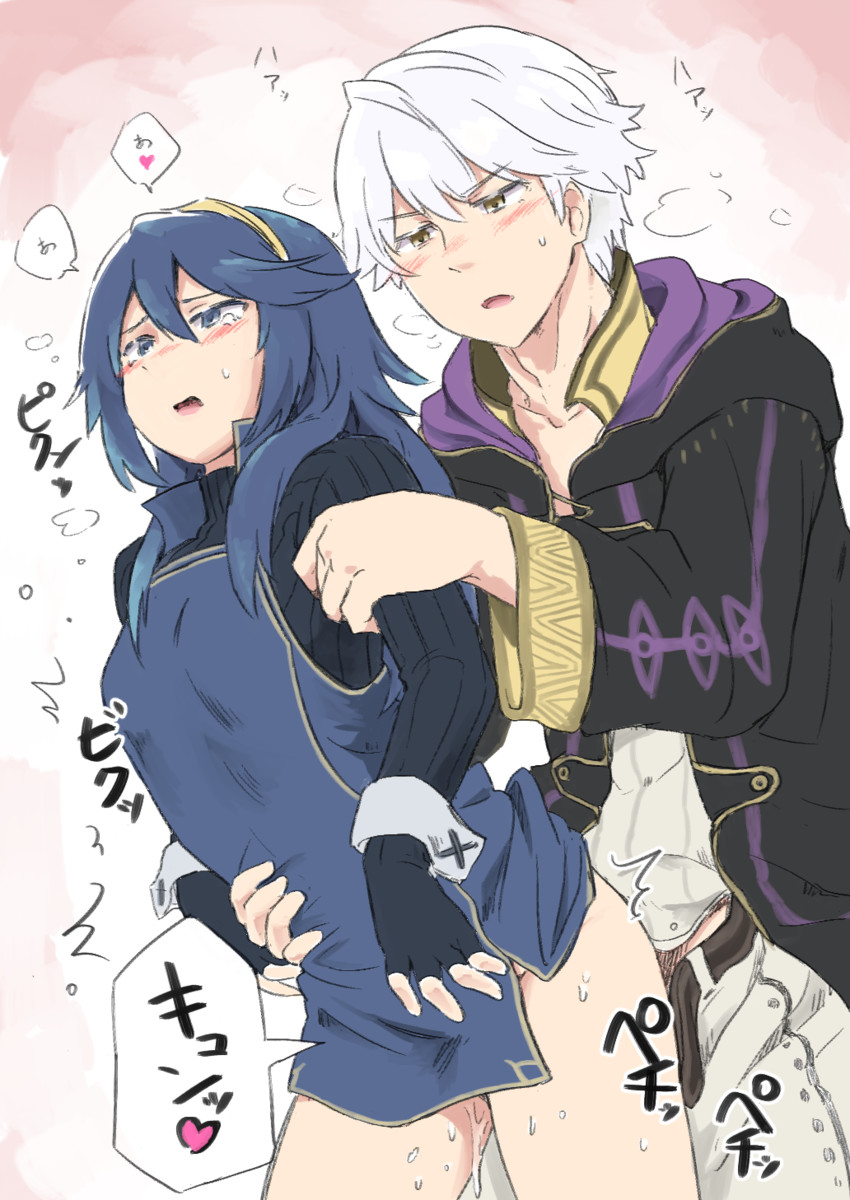 lucina and male robin (fire emblem and 1 more) drawn by sekaihebi