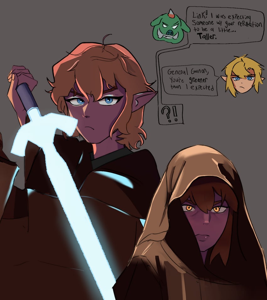link, anakin skywalker, and ganon (the legend of zelda and 3 more) drawn by oniionlover7