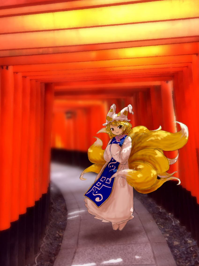 yakumo ran (touhou) drawn by nokisakifuurin