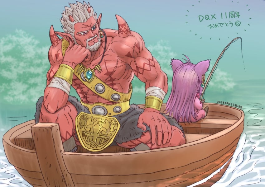 ogre, foster, and lada ghat (dragon quest and 1 more) drawn by shinobibe_himika