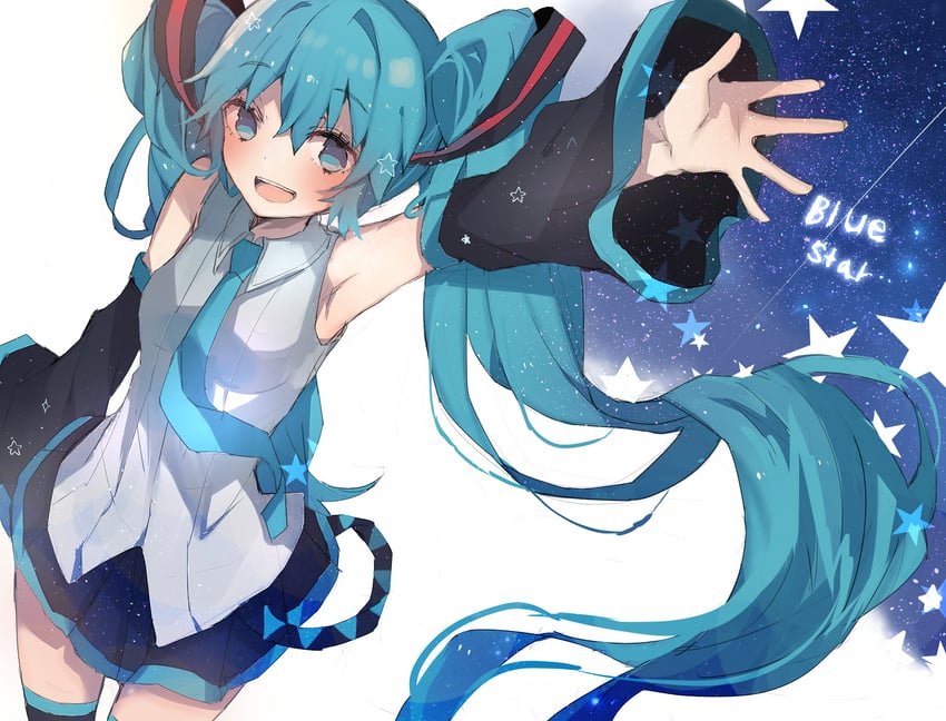 hatsune miku (vocaloid and 1 more) drawn by heremia