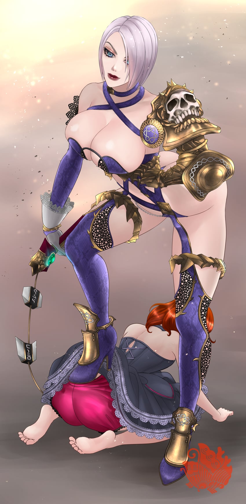 isabella valentine and amy sorel (soulcalibur and 1 more) drawn by xue--xue