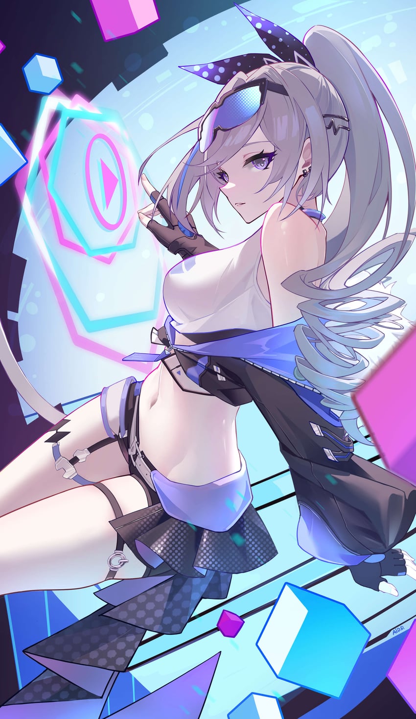 silver wolf (honkai and 1 more) drawn by ai_dongdong