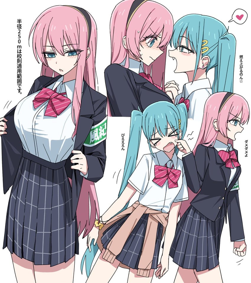 hatsune miku and megurine luka (vocaloid) drawn by channel_(caststation)