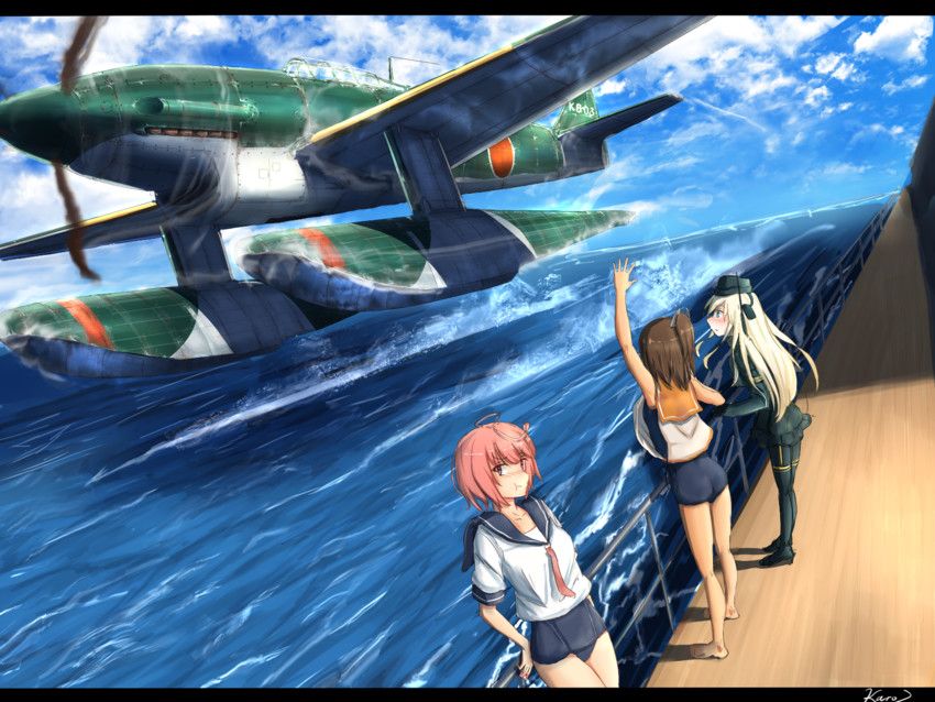 i-58, i-401, and u-511 (kantai collection) drawn by karo-chan