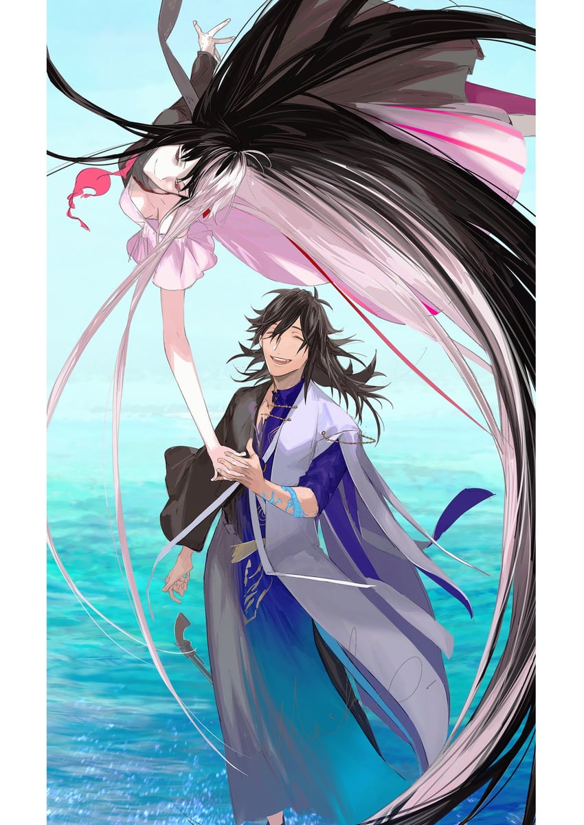 oryou and sakamoto ryouma (fate and 1 more) drawn by ziege113