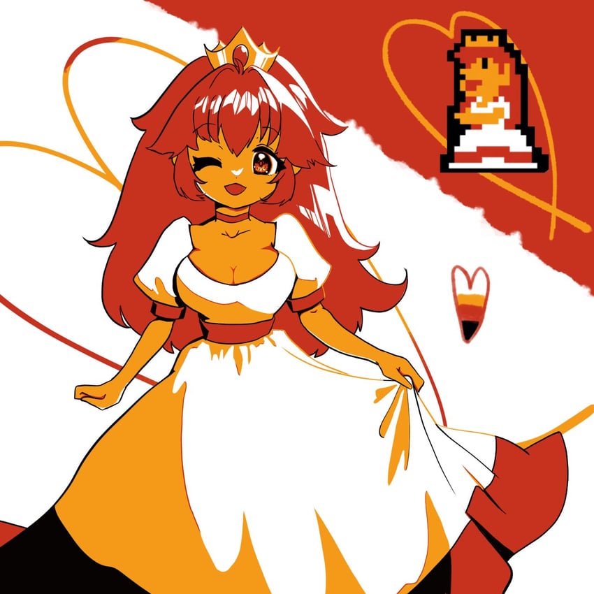 princess peach (mario and 1 more) drawn by johny55