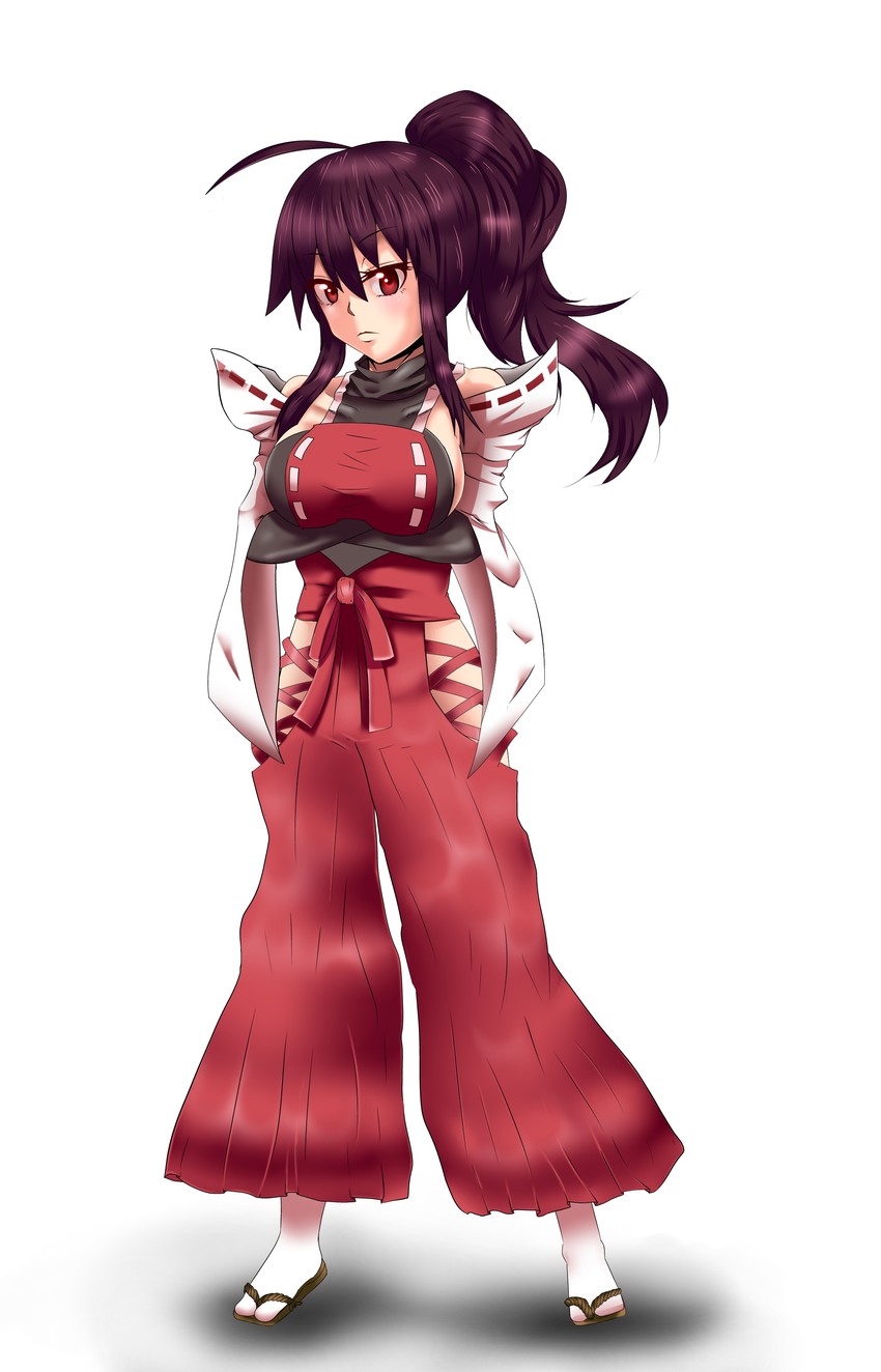 sendai hakurei no miko (original and 1 more) drawn by daigingaa