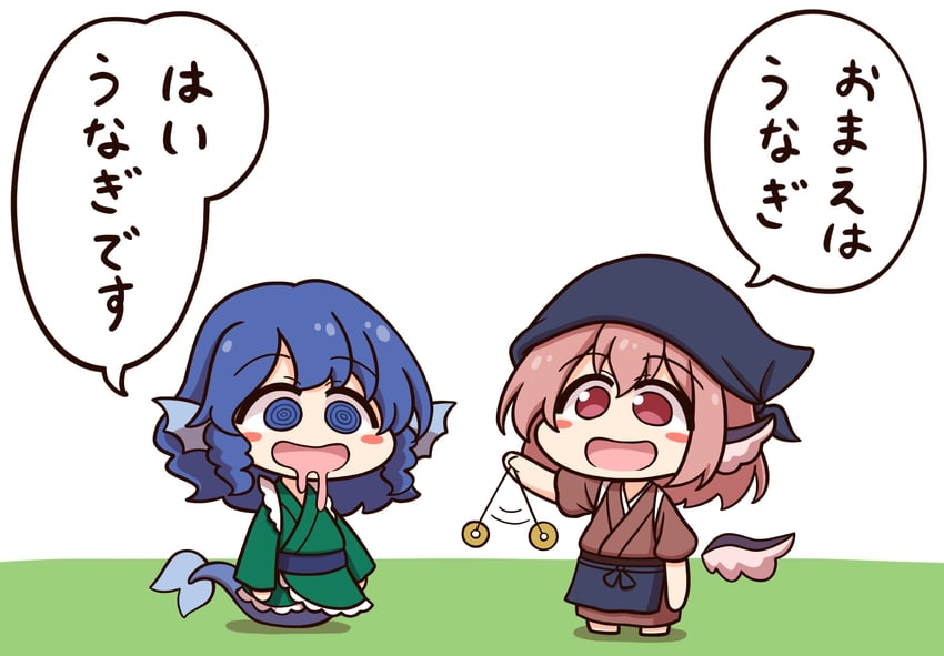 mystia lorelei, wakasagihime, and okamisty (touhou) drawn by shitacemayo