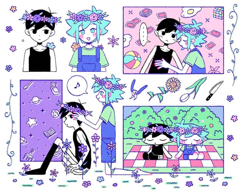 omori and basil (omori) drawn by 2727_onigiri