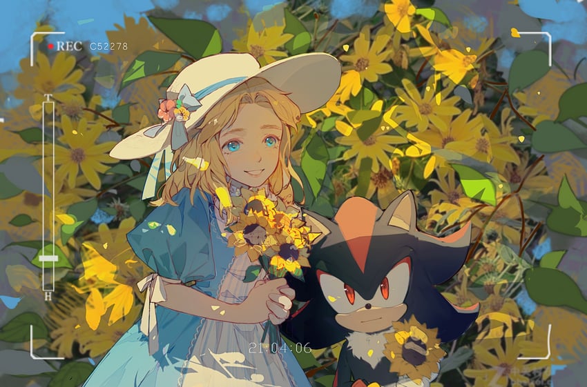 shadow the hedgehog and maria robotnik (sonic) drawn by c52278