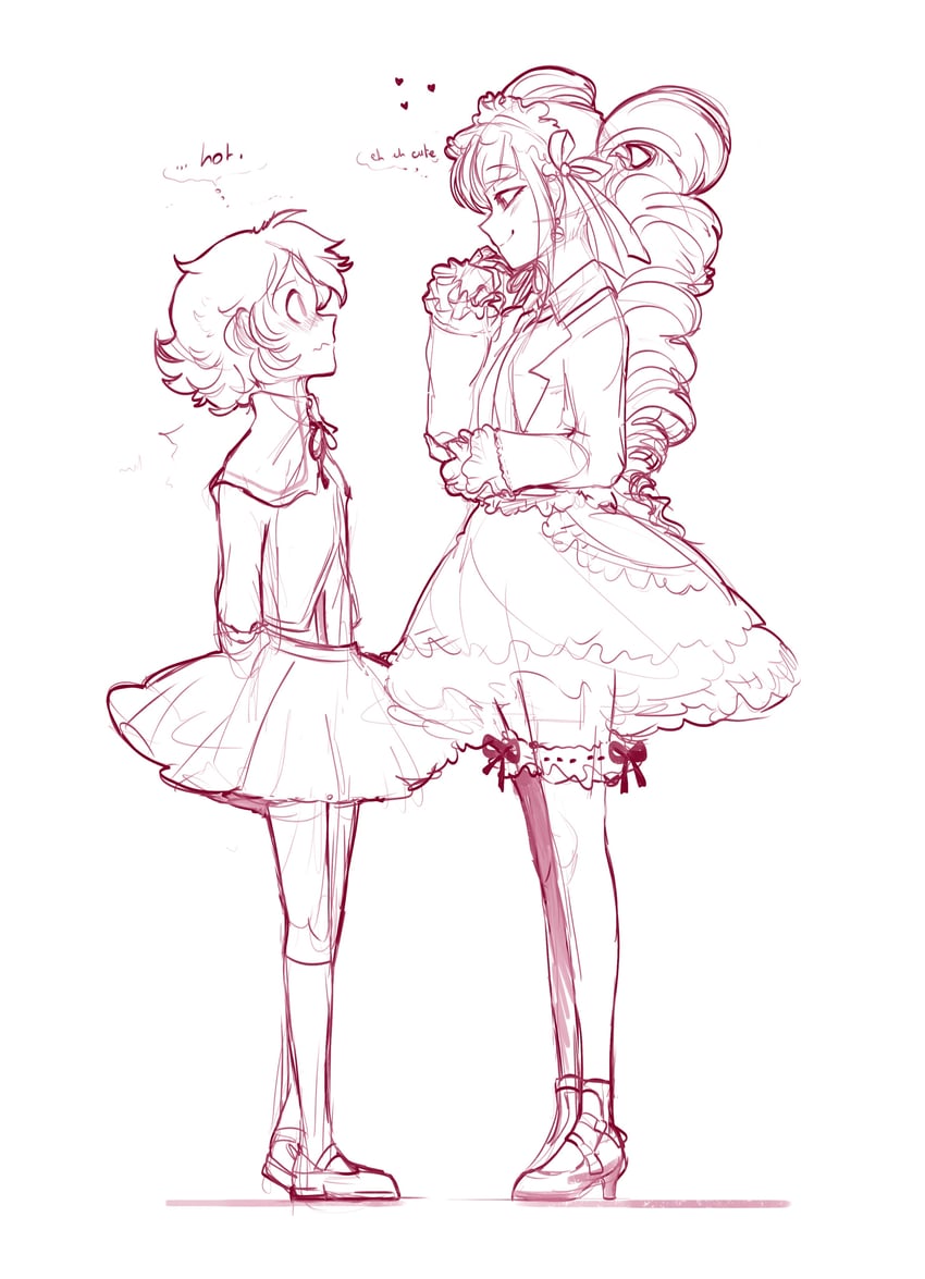 celestia ludenberg and fujisaki chihiro (danganronpa and 1 more) drawn by twinklelitchii