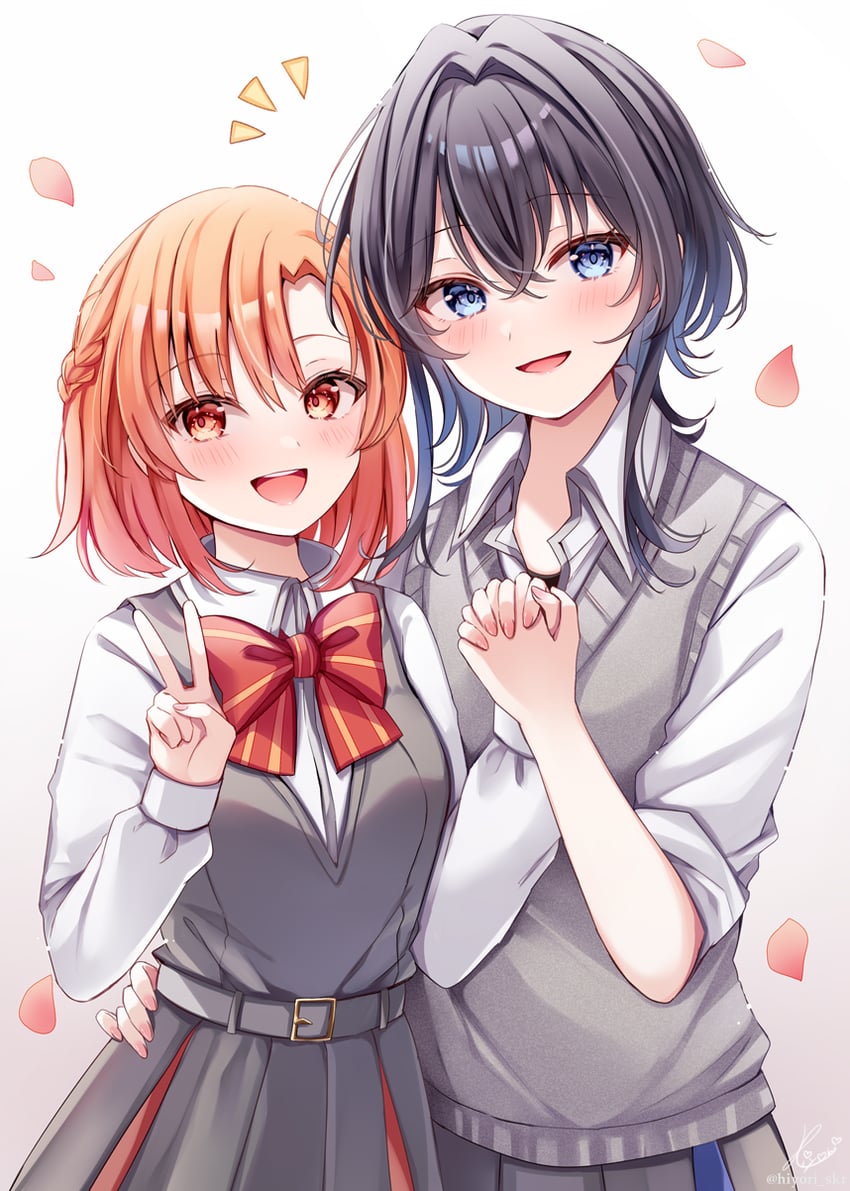 kino himari and asanagi yori (sasayaku you ni koi wo utau) drawn by sakura_hiyori
