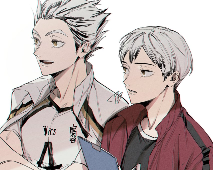 bokuto koutarou and kita shinsuke (haikyuu!!) drawn by m_m_pb