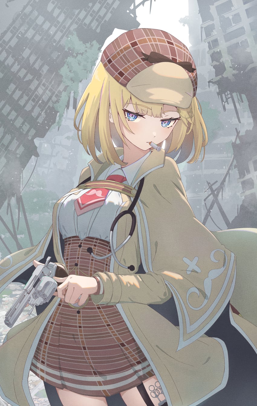 watson amelia (hololive and 1 more) drawn by chahanramen