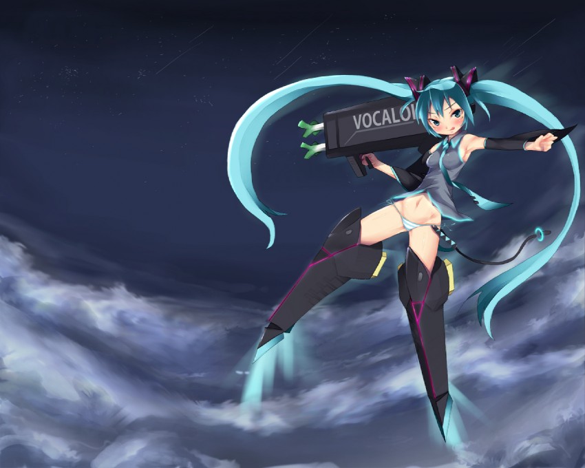 hatsune miku (vocaloid and 1 more) drawn by imazon