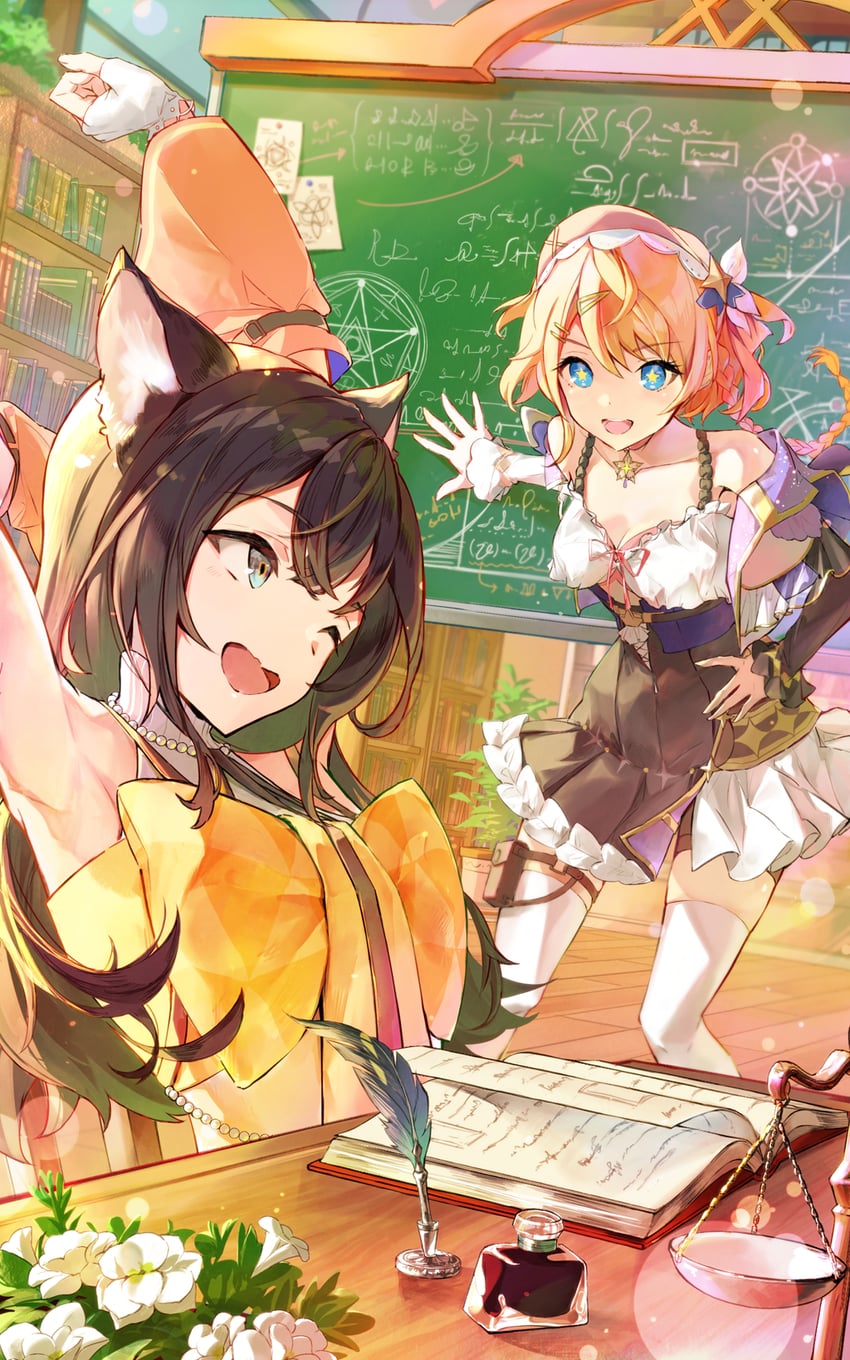 resna sternenlicht and izana kokoschka (atelier and 1 more) drawn by sakinoji