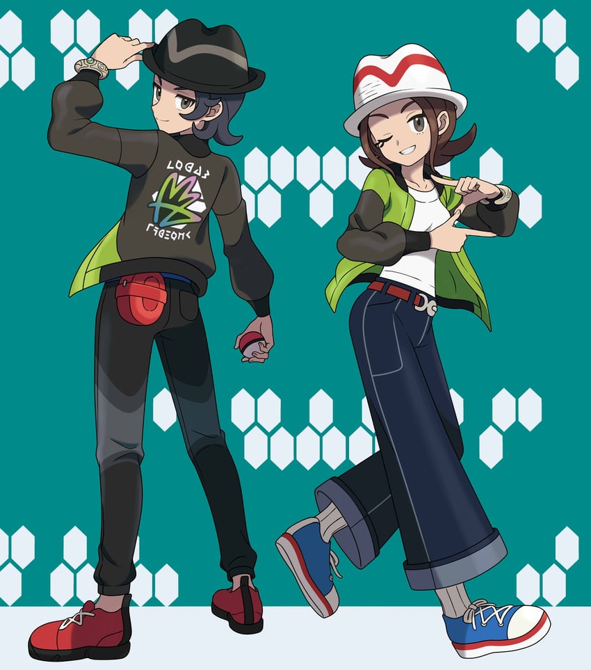 harmony and paxton (pokemon and 1 more) drawn by asatsuki_(fgfff)