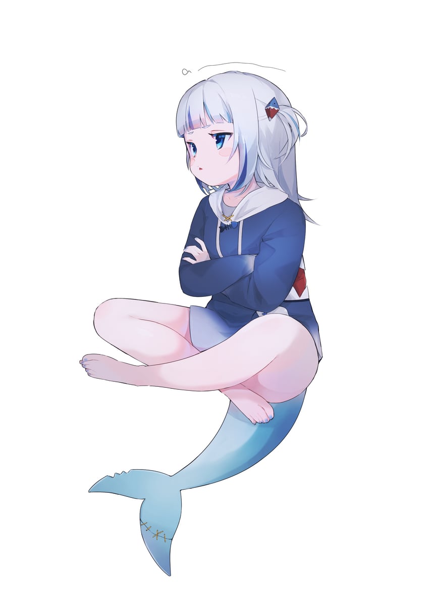 gawr gura (hololive and 1 more) drawn by oi_honkan