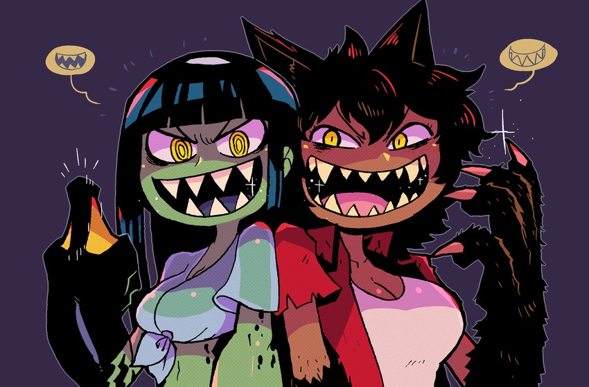 rudy and neneko (original) drawn by rariatto_(ganguri)