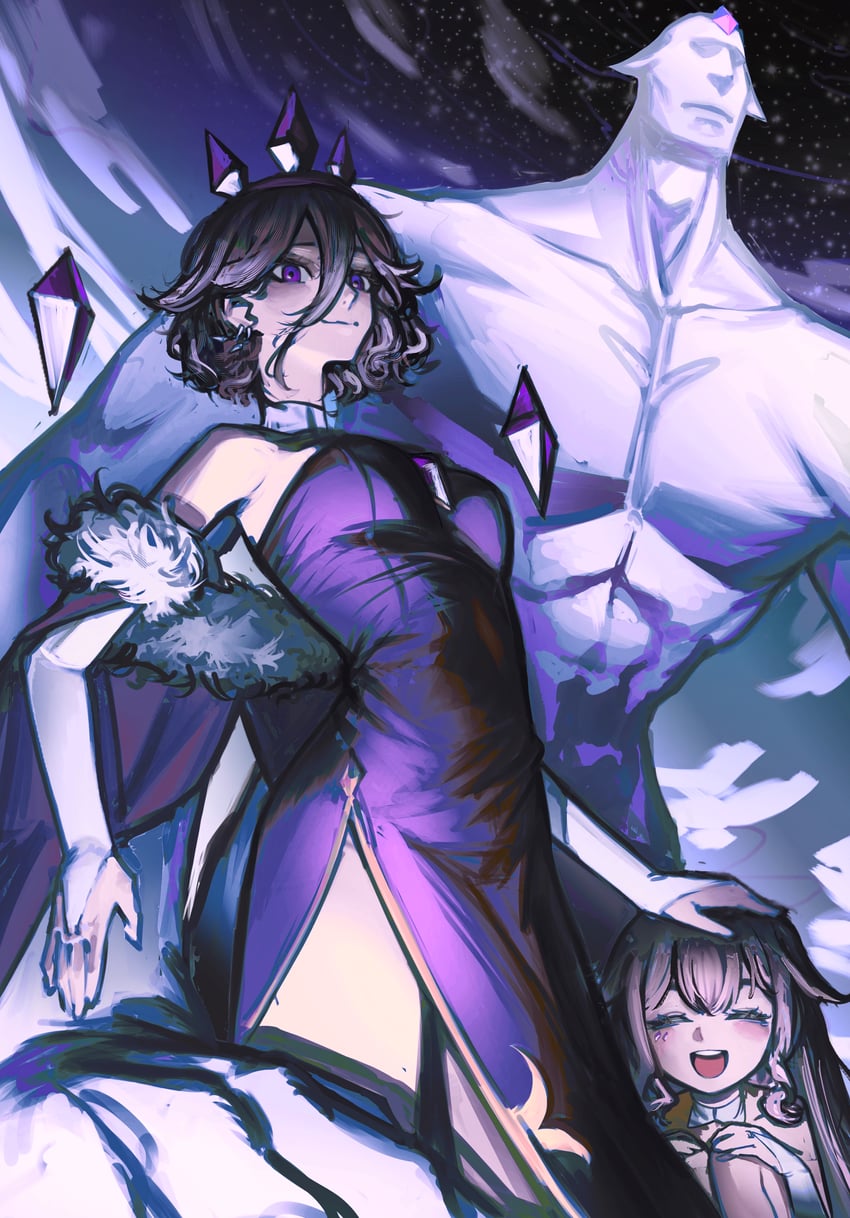 koseki bijou, momseki, and dadseki (hololive and 1 more) drawn by pungson_mori