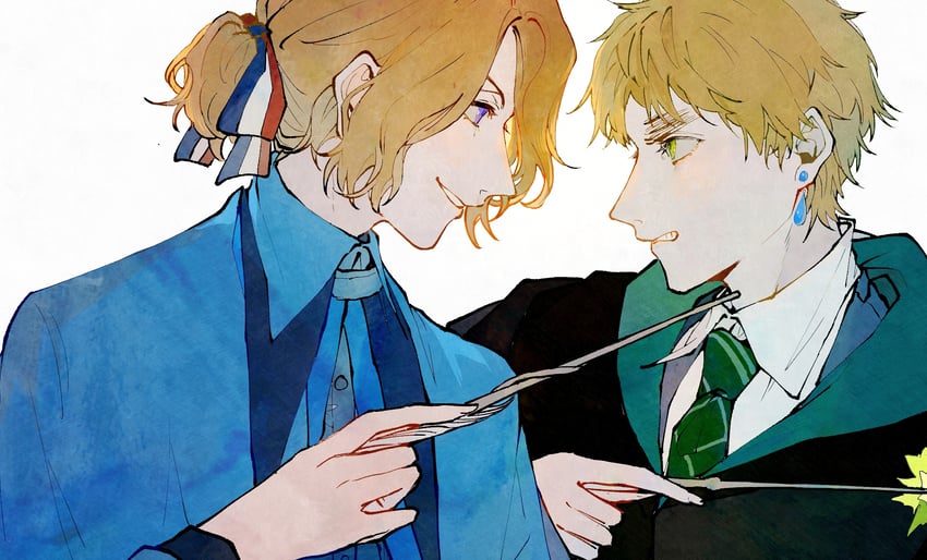 united kingdom and france (axis powers hetalia and 2 more) drawn by shenhaihua