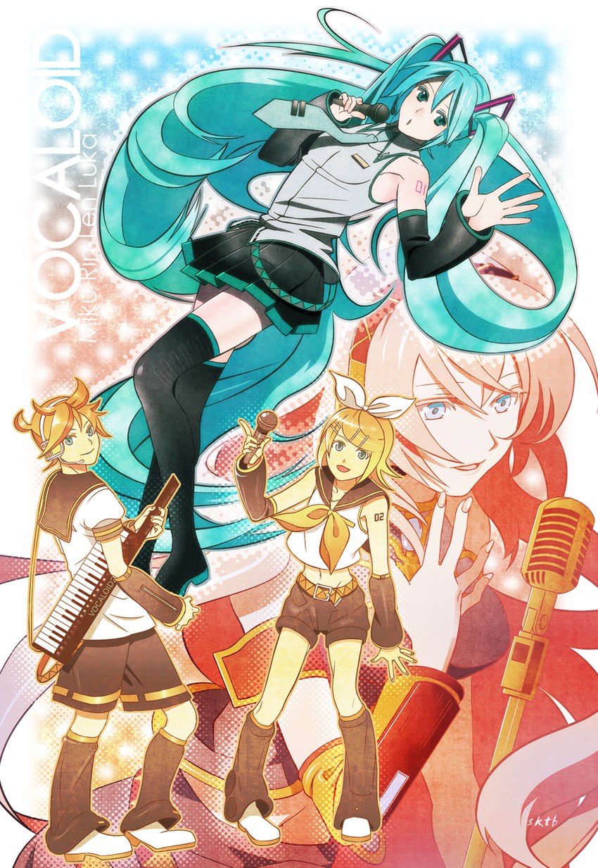hatsune miku, kagamine rin, kagamine len, and megurine luka (vocaloid) drawn by ototoikiyagare