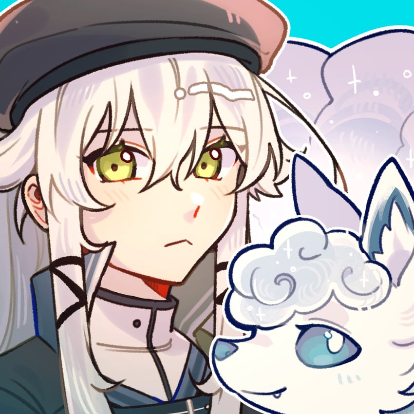 vulpix and altina orion (pokemon and 3 more) drawn by leorlontyan
