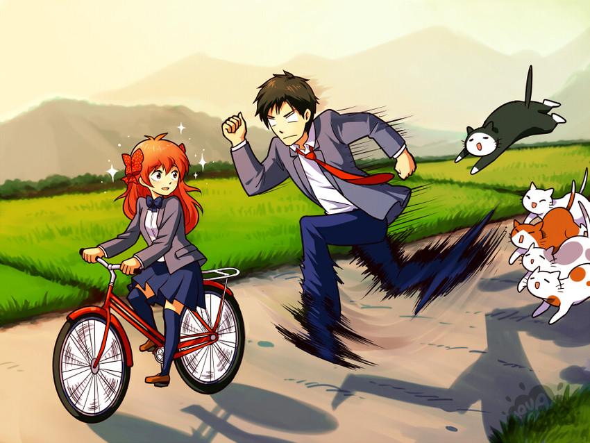 sakura chiyo and nozaki umetarou (gekkan shoujo nozaki-kun) drawn by aquanut