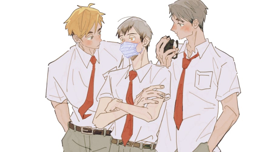 miya atsumu, miya osamu, and kita shinsuke (haikyuu!!) drawn by day_(dfe7ff)