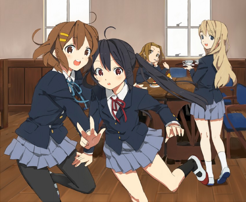 nakano azusa, hirasawa yui, tainaka ritsu, and kotobuki tsumugi (k-on!) drawn by 01_0219